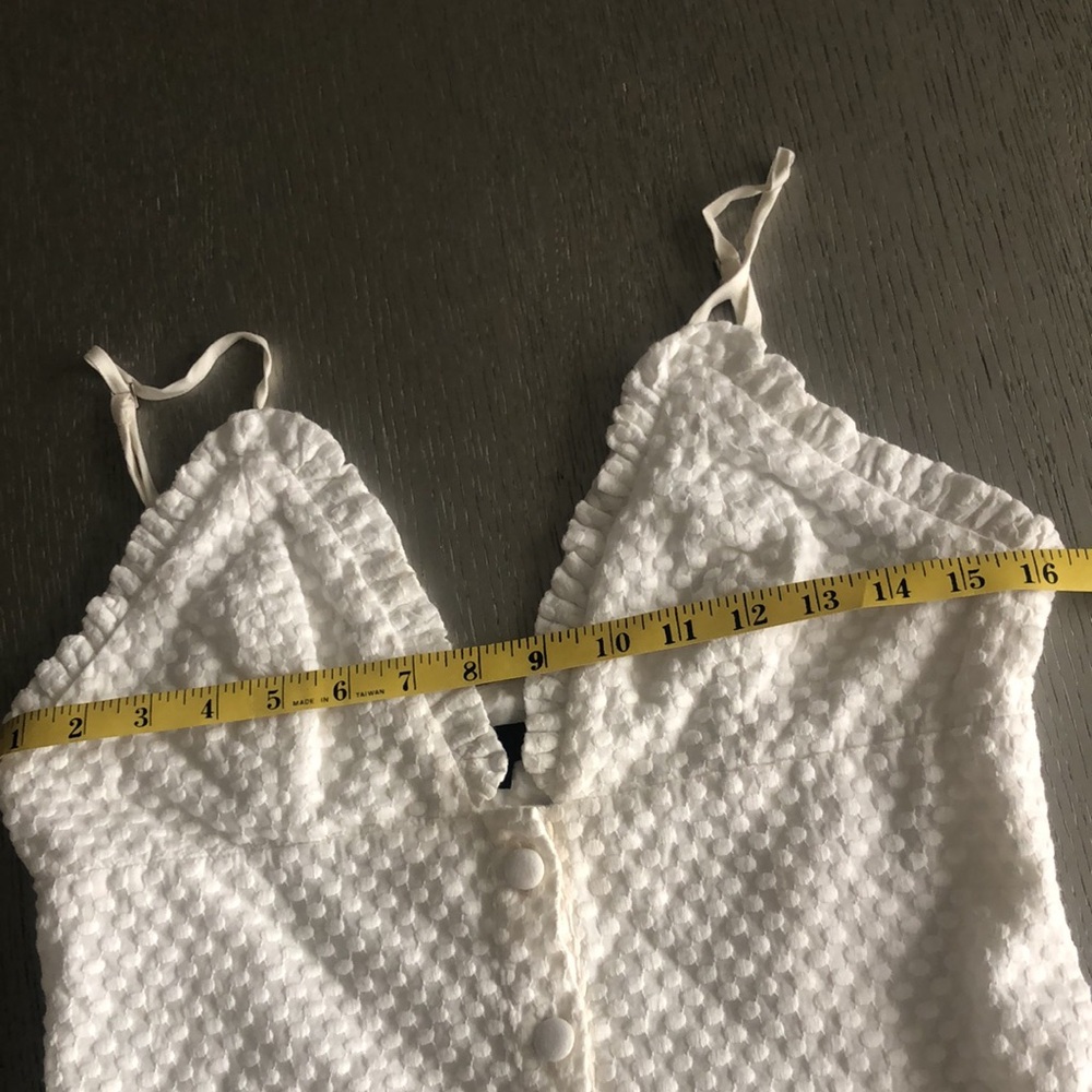 NBD White Textured Mini Dress Size M - Picture 9 of 14